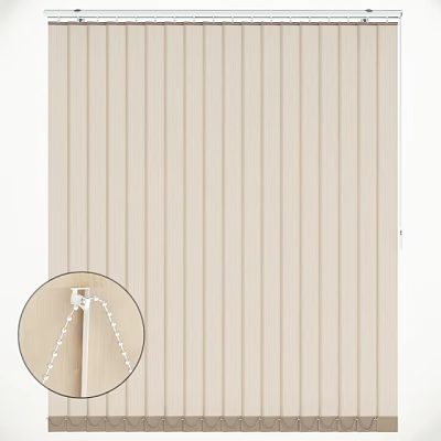 Beige Venetian Blinds For Home Window Covering With Adjustable Slats And Installation Details 3d model