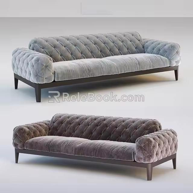 Double sofa 3d model