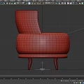 Stylish Modern Accent Chair With Pink Upholstered Seat And Black White Striped Backrest Gold Legs
