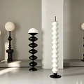 Modern Floor Lamp Simple Neoclassical Middle Ancient Floor Decorative Lamp 3d model