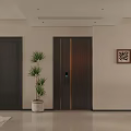 Warm Retro Modern Living And Dining Space With Solid Wood Furniture And Gentle Ambient Lighting