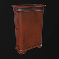 Elegant Dark Brown Wooden Wardrobe With Double Door And Detailed Design