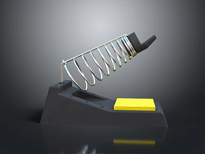 Durable Hardware Tool With Black Base Yellow Block And Metal Spring Structure 3d model