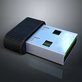 Portable USB Flash Drive With Black White Design And Green Indicator Light