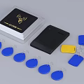 Secure Public Facilities Access Control System with RFID Reader and Blue Yellow Key Cards