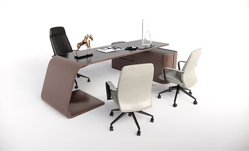 Modern office desk and chair office desk and chair combination 3d model