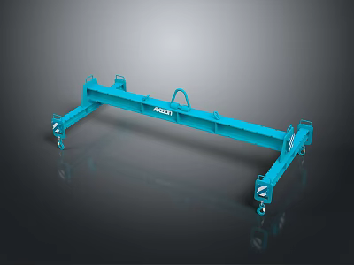 ACCO Blue Lifting Beam With Structural Design And Industrial Handling Wheels 3d model