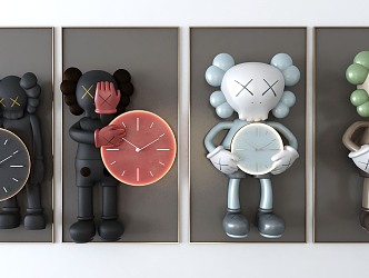 Modern Kaws Wall Clock 3d model