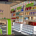 Candy Mix Sweet Shop Interior With Shelves Stocked With Candies And Sweets Heaven