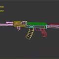 Tactical Modern Rifle With Metal Construction Barrel Magazine And Grip Design