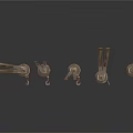 Multiple Metal Rope Winding Reels With White Cord And Sturdy Stands
