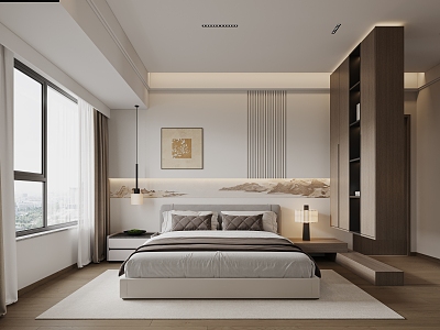 New Chinese bedroom model