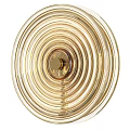 Modern Gold Wall Light With Spiral Ring Design And Shiny Metallic Finish