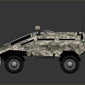 Bulletproof Car Armed Jeep Armed Car Armed Bulletproof Car Military Jeep Off-road Jeep Humvee 3d model