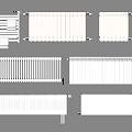 White Radiators with Various Styles for Home Heating and Interior Decoration 3d model
