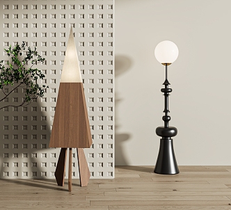 Floor lamp combination 3d model