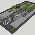 Karesansui Zen Garden Featuring Raked Sand Patterns Stone Arrangements And Moss Patches