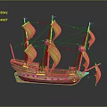 Modern Ancient Ship Ancient Warship Large Ancient Ship Ancient Warship 3d model