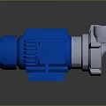Industrial Blue Silver Pump Mechanical Structure With Metal Inlet Outlet Parts