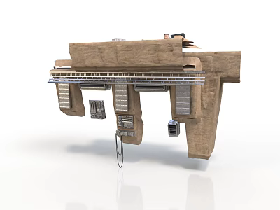 Industrial Scene Structure With Metal Frames Concrete Panels And Platform Parts 3d model