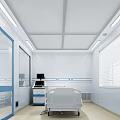 Modern Hospital Outpatient Clinic Interior With Bed TV And Equipment