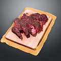 Juicy Grilled Beef Slices on Wooden Cutting Board with Spices