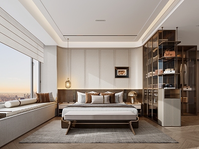 Model Master Bedroom Light Luxury Master Bedroom 3d model