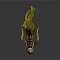 Decorative Goldfish With Black And Gold Patterns And Yellow Fins On Dark Background