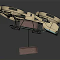Detailed Quadcopter Drone Equipment With Four Propellers Frame And Display Stand