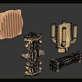 Golden Hardware Tool Parts With Various Shapes And Intricate Structural Designs