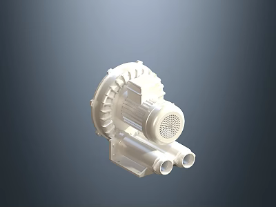 White Industrial Blower Equipment With Motor And Ventilation Structure For Industrial Use 3d model