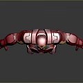 Iron Man 3D Character Model With Red And Gold Armor And Glowing Chest Reactor