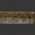 Ancient Stone Scene Components With Circular And Square Textured Mossy Structures 3d model
