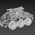 Tactical Armored Vehicle With UN Logo Multiple Wheels And Top Mounted Weapon