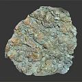 Scenic Garden Landscape Featuring Blue White Yellow Rocks With Crystalline Rough Surface