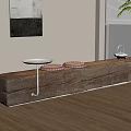 Middle Ages Other Stool Log Bench Casual Bench 3d model