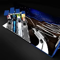 Performance Timing Kit Display With Car Silhouette On Starry Mountain Track Platform