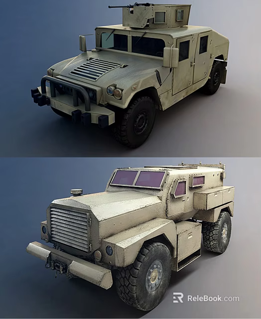 Tactical Armored Utility Vehicle With Off Road Capability Heavy Duty Tires And Storage Compartments 3d model 