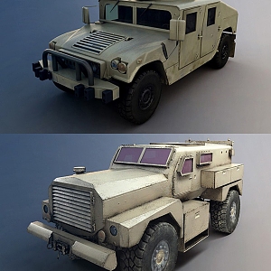 modern armored car 3d model