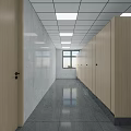 Public Restroom Modern Design With Clean Environment Marble Sink Counter Large Mirror Recessed Ceiling Lights