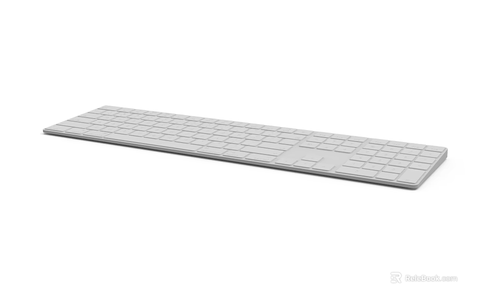 Slim Wireless Computer Keyboard With Built in Touchpad For Laptop Desktop Use 3d model 