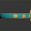 Elegant Turquoise Gold Bracelet With Sun Motifs And Red Orange Accents