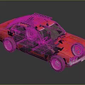 Shiny Red Vintage Sedan Featuring Roof Rack And Classic Exterior Design