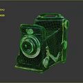 Classic Vintage Camera With Retro Design And Mechanical Electronic Structure Details 3d model