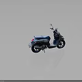 Blue Super Stylish Scooter With Modern Design And Sleek Rearview Mirrors