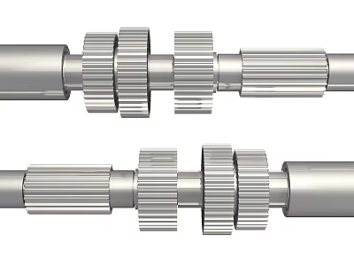High Quality Metal Gear Shafts As Essential Industrial Hardware Tools Components 3d model