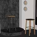 Quiet Bar Stool 3d model