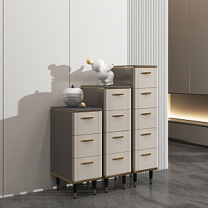 Light Luxury Bucket Cabinet 3d model