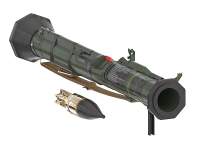 anti-tank rocket gun anti-tank rocket gun anti-tank weapon shell weapon 3d model