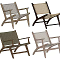 Leisure Chairs In Various Stylish Designs With Wooden Frames And Woven Details